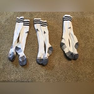 ADIDAS Soccer Socks girls boys sz small - 3 PAIRS